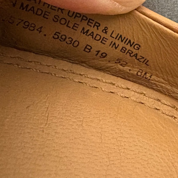 Tory Burch Gabriel Caramel Tan Leather Ballet Flats Size 8M - Picture 8 of 8